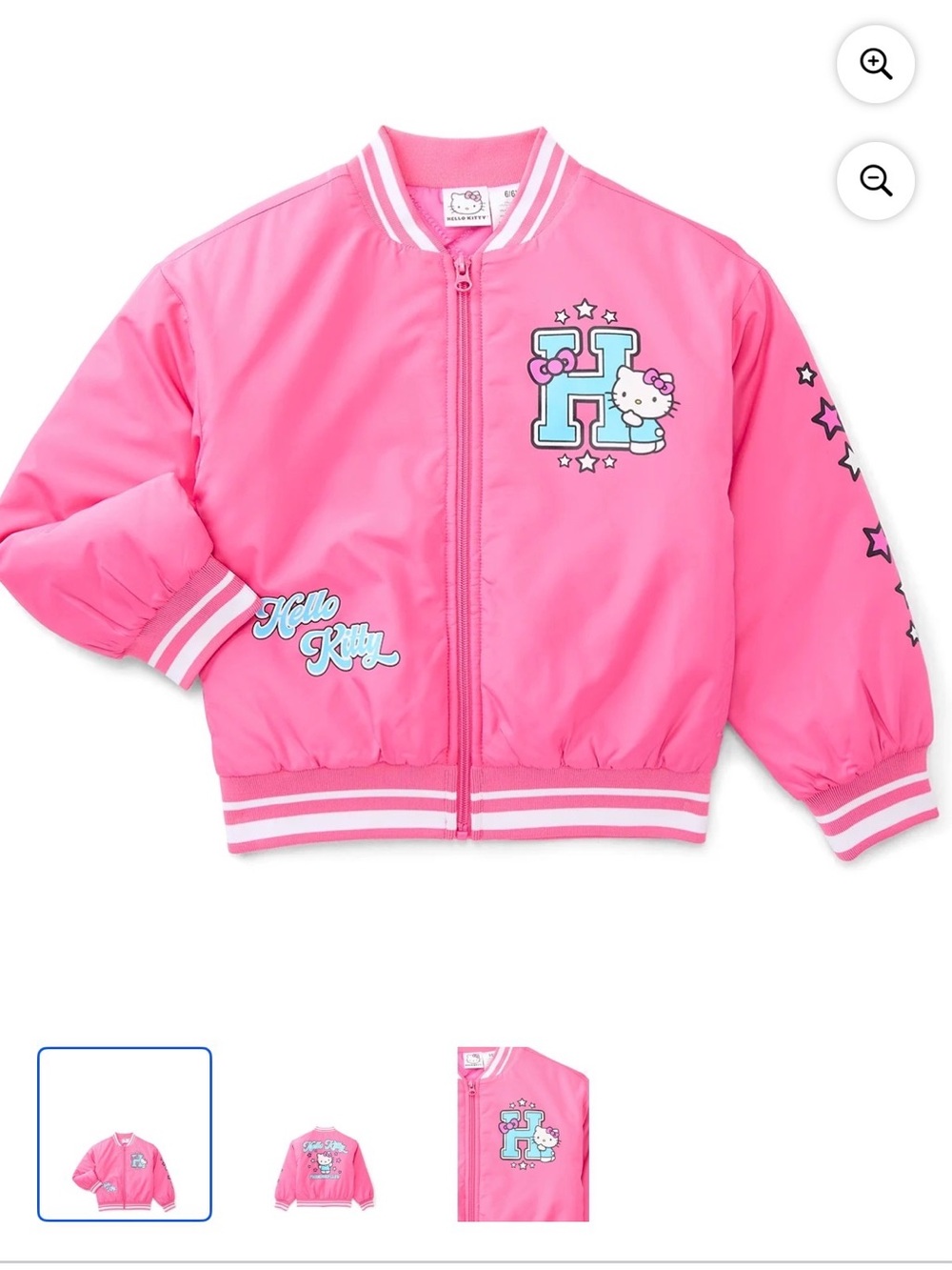 BNWT 
Hello Kitty Bright Pink Bomber Jacket